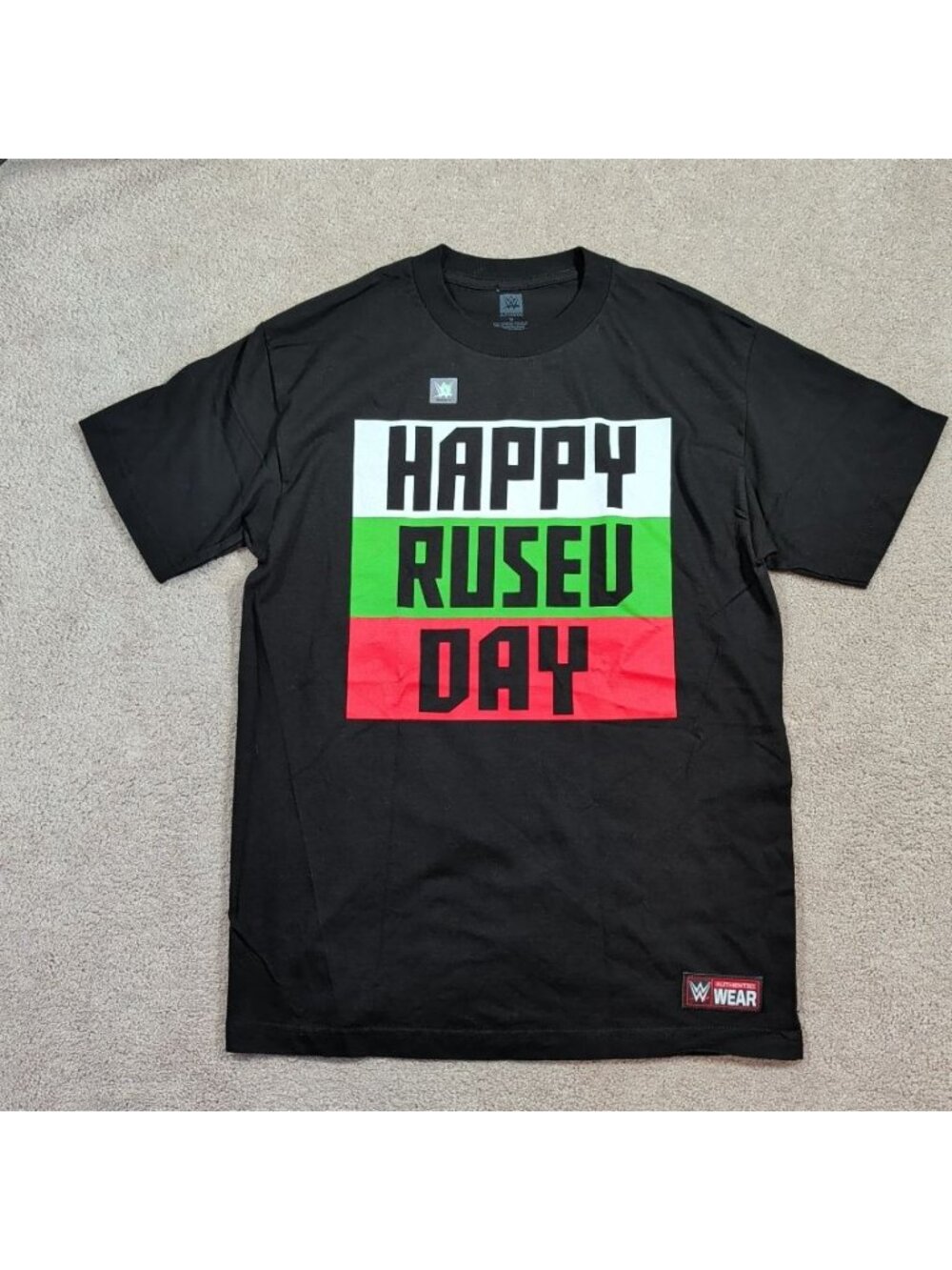 WWE Wrestling Rusev Happy Rusev Day M T-Shirt Tee Y2K Punk Crew Grunge Skater